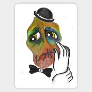 fruit roll up face in colour Sticker